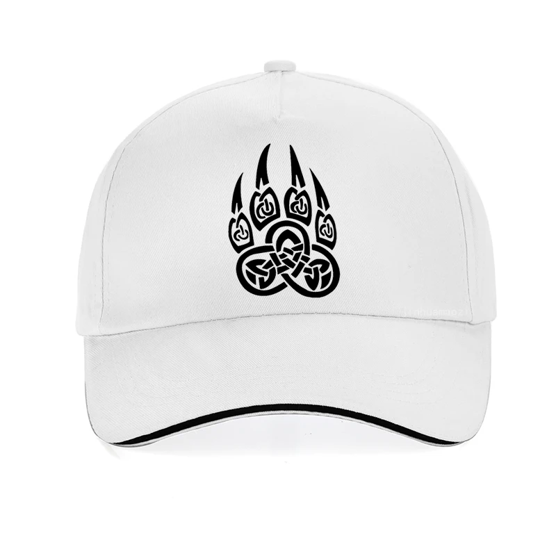 Amuleto vikingo con símbolo de Dios eslavo para hombre y mujer, gorra de béisbol vikinga de marca con pata de oso, snapback