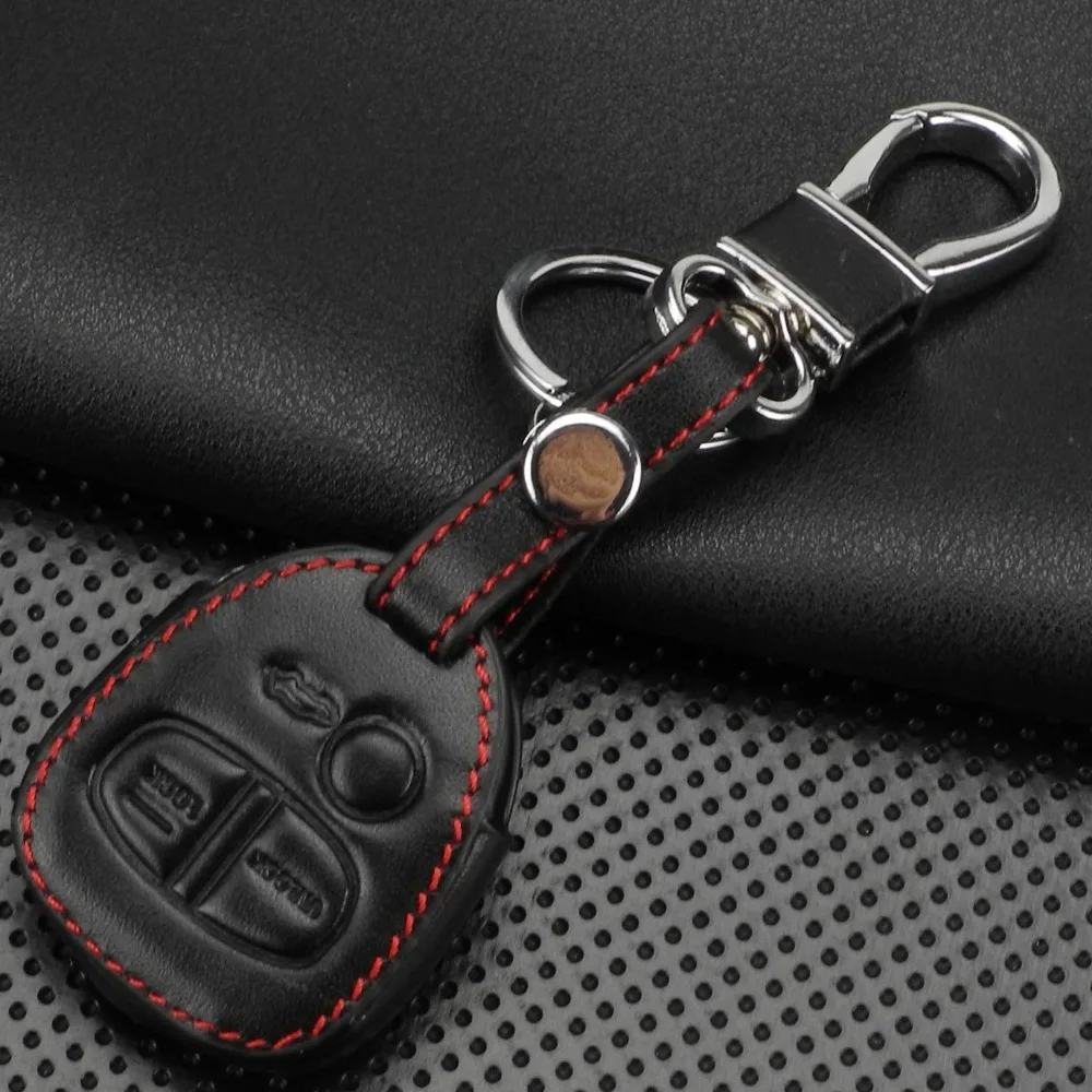 jingyuqin 3 Buttons For Mitsubishi OUTLANDER PAJERO Lancer EX / Mitsubishi ASX leather remote control car key holder key case