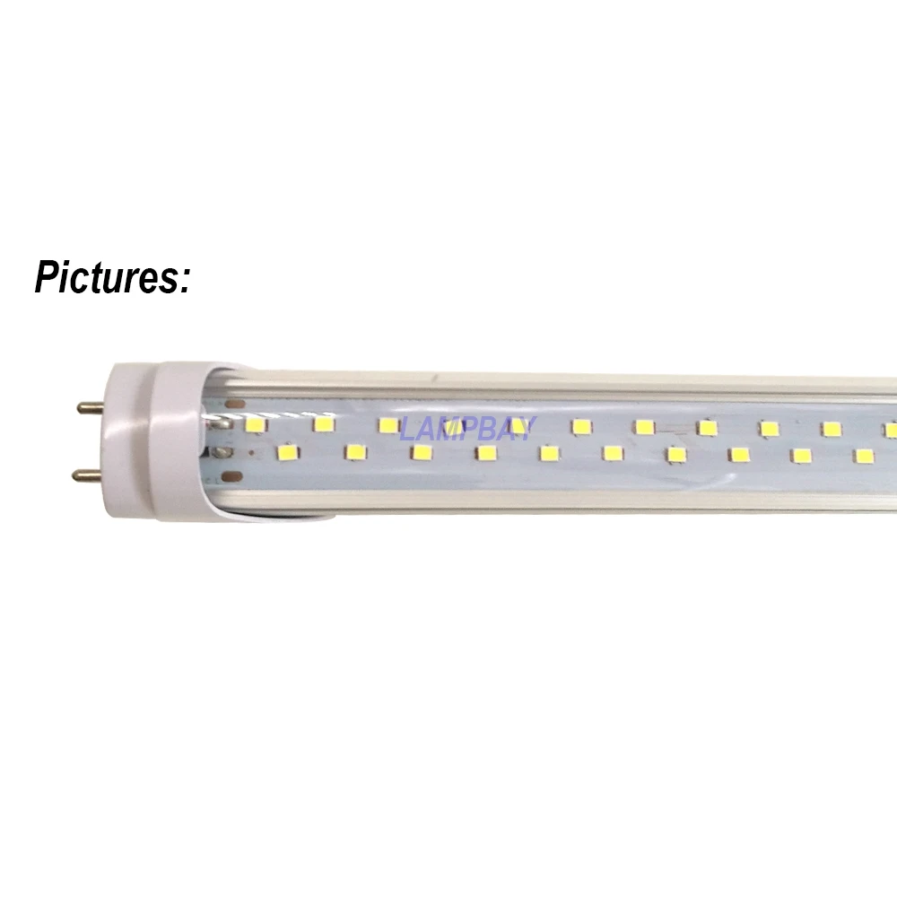 Imagem -04 - Double Row Led Tube Lights Lâmpada de Retrofit Iluminação Super Bright Bar 2ft 0.6m 12w 16w 24 t8 G13 Pack