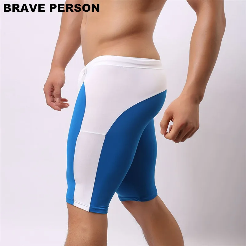 Brave Person – short de plage pour hommes, collant en tissu Nylon doux, longueur aux genoux, Shorts de planche