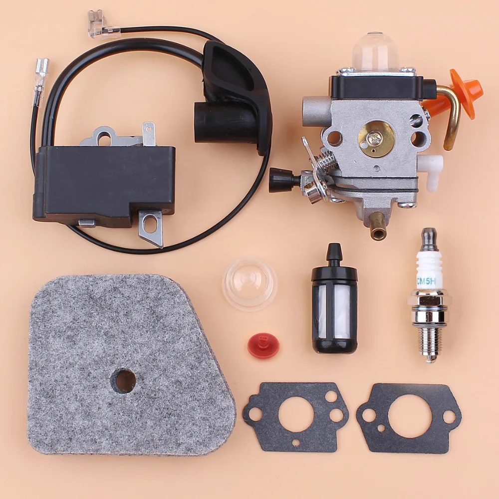 Carburetor Ignition Coil Air Filter Kit For STIHL FS87 FS90 FS100 HL100 HL95 KM90 HT100 KM100 KM130 String Trimmer Repair Spares