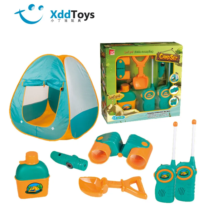 6 Fitness Activities for Young Children Outdoor Play Tent Field Beach Toys with Walkie-talkies and Binoculars Ball Pool