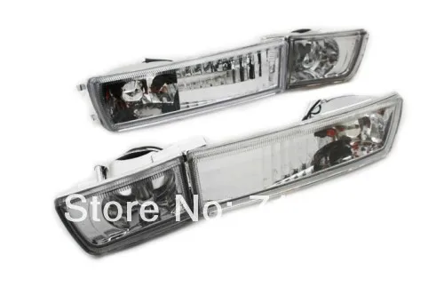 

Clear Crystal Style Euro Bumper Fog & Turn Signal Lights For VW Jetta / Vento MK3