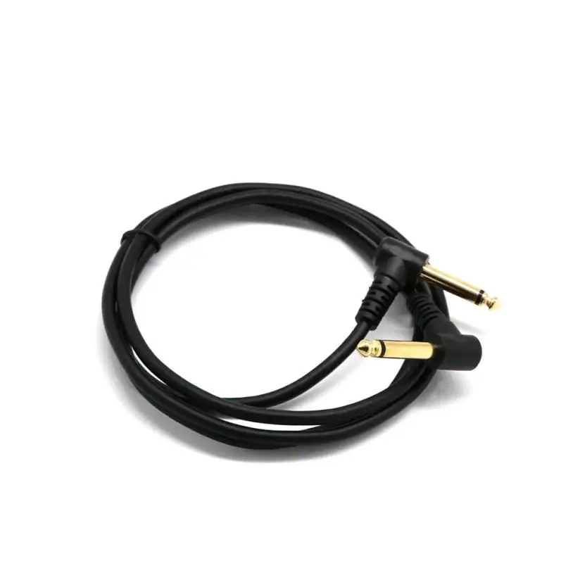 6.35mm 1/4 inch 90 Degree Right Angle Jack Audio Mono Guitar Cable 1.5m_KXL0818