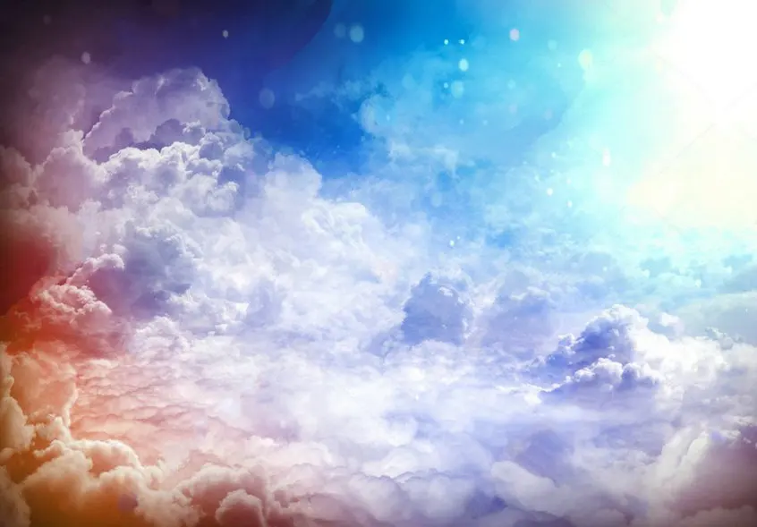 clouds cloudy Fantastic Sunlight Beams photography backgrounds  High quality Computer print wall photo backdrop