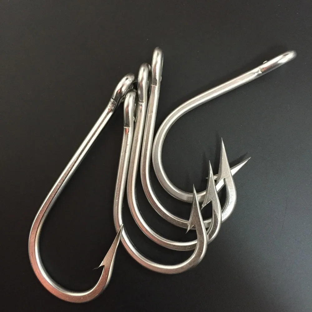 30PCS Big game fishing hooks 4X Stainless steel Live bait Alligator Hook Saltwater Circle large Shark Fish hooks3/0