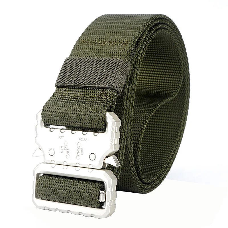 

New Outdoor Motion Belt Quality Nylon Insert Buckle Men belt Casual Weaving Multifunvtion belt