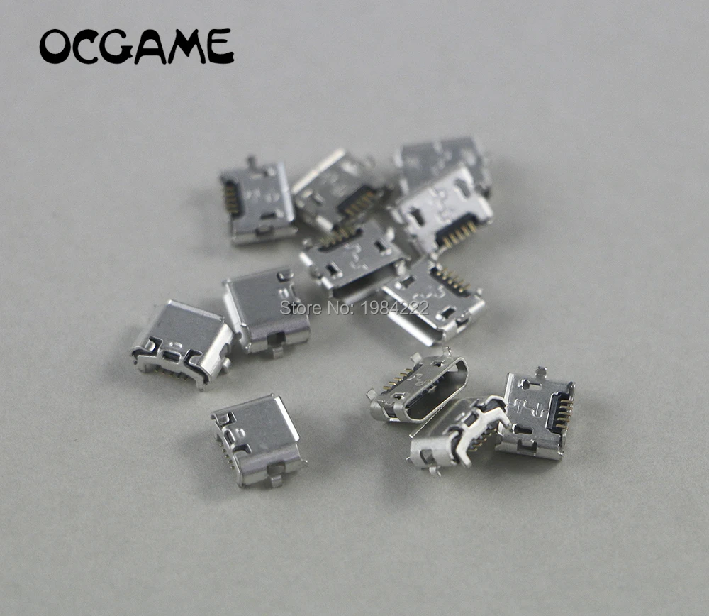 1000pcs/lot short pin Power Joystick Connector Port Power Charger Socket Mini Usb Charge Port For PS4 Wireless Controller