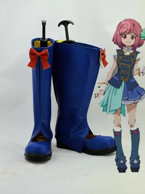 

AKB0048 Nagisa Motomiya Blue Flat Cosplay Shoes Boots For Adult Women's Halloween Party Cosplay Boots Custom Made