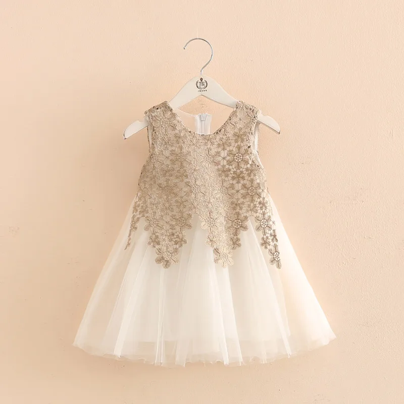 2-10 Years Children\'s Clothing Summer New Kids Birthday Party Wedding Lolita Costumes Baby Sleeveless Chiffon Dress For Girls