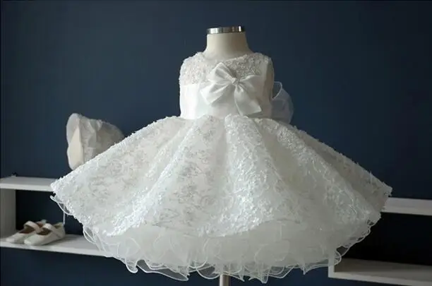 

White First Communion Dresses For Girls 2017 Brand Tulle Lace Infant Toddler Pageant Flower Girl Dresses for Weddings and Party