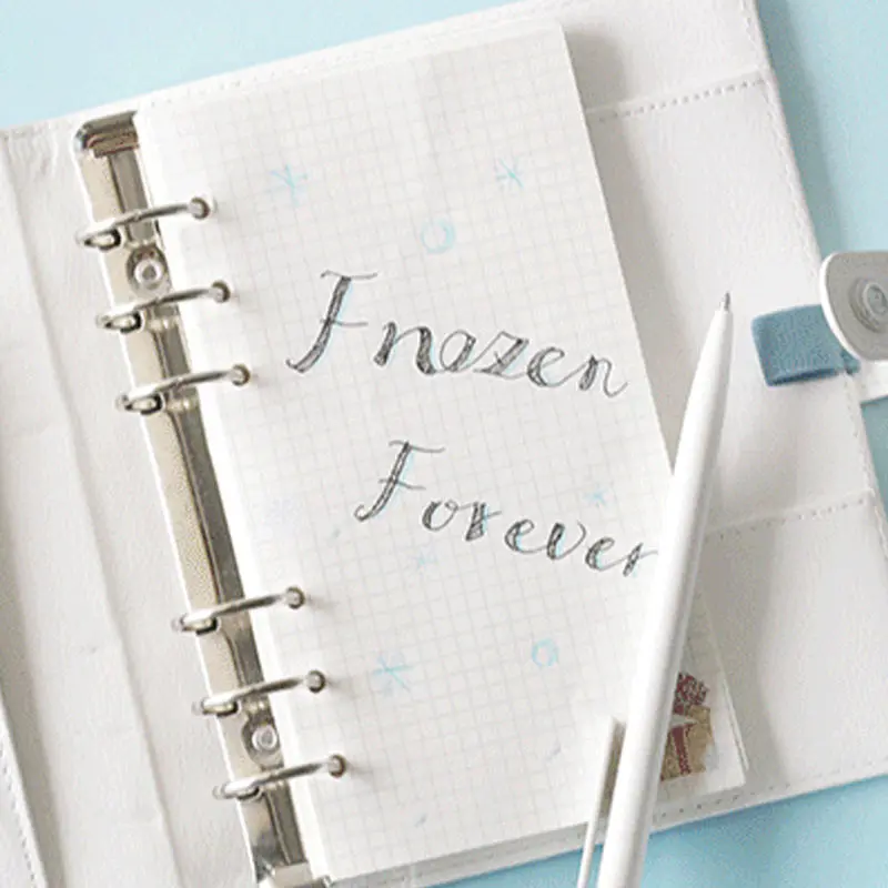 Yiwi 1 Set A5 A6 90 Sheets Cherry Blossoms Snowflake Weekly Month Grid Line Blank To do list Filler Pages Planner inner Pages