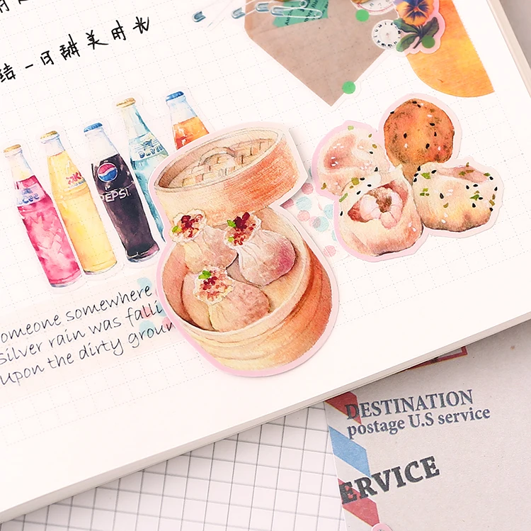 20pcs Creative Cute Self-made Life Living Food/ Food Scrapbooking Stickers /Decorative Sticker /DIY Craft Photo Albums Kawaii