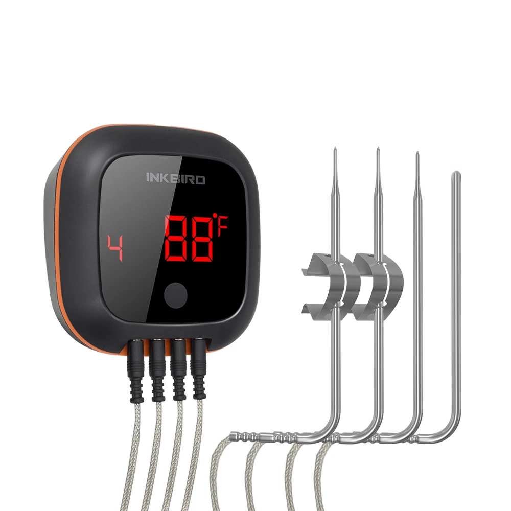 IBT 2X 4XS 6X 3 Types Food Cooking Bluetooth Wireless BBQ Thermometer IBT-6XS Probes&Timer For Oven Meat Grill Free App Control