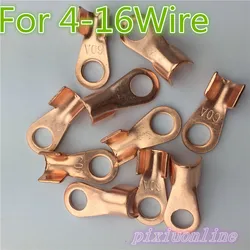 10pcs For 4-16Wire 60A 8mm Dia Copper Circular Splice Terminal L5Y Wire Naked Connector High Quality