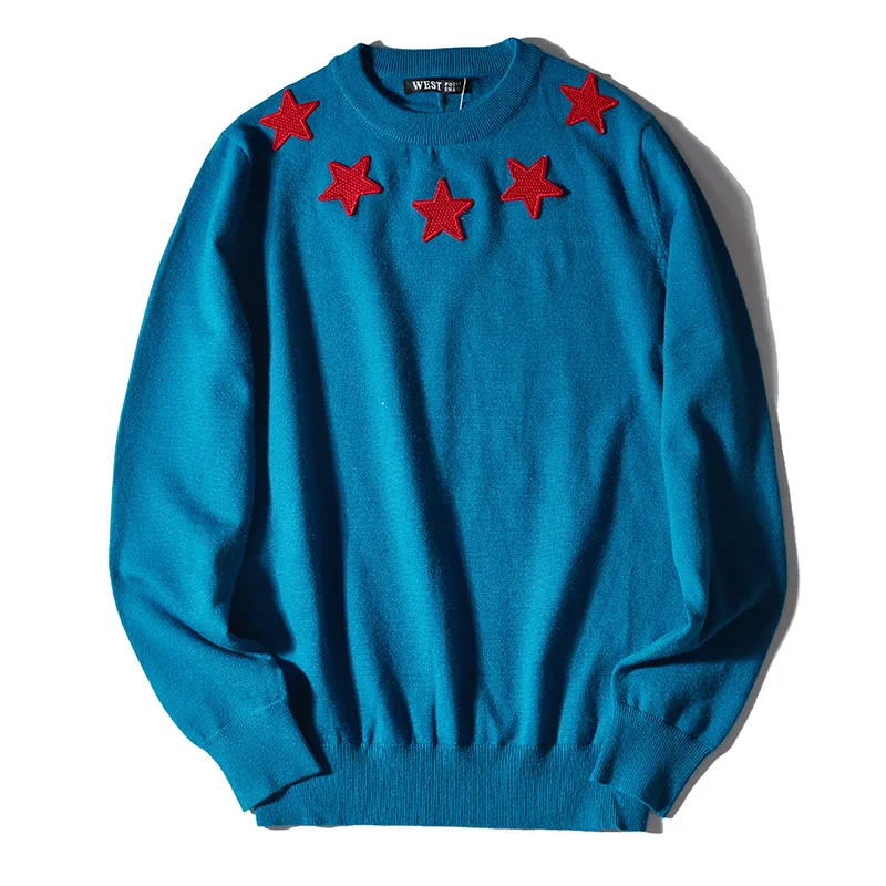 

New 2022 Man Luxury Winter gentleman Embroidered stars Knit Casual Sweaters pullover Asian Plug Size High quality Drake #H72