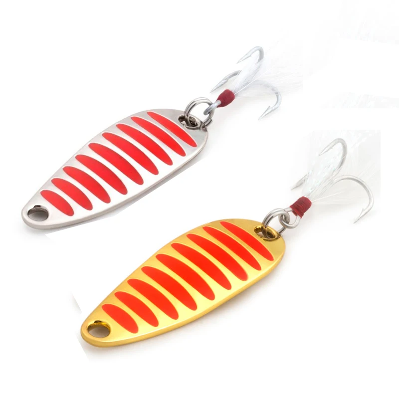 Cucchiaio da pesca richiamo 2g 5g 7.5g 10g 15g 20g Oro/Argento cucchiaio da pesca esche dure esche metalliche Pesca