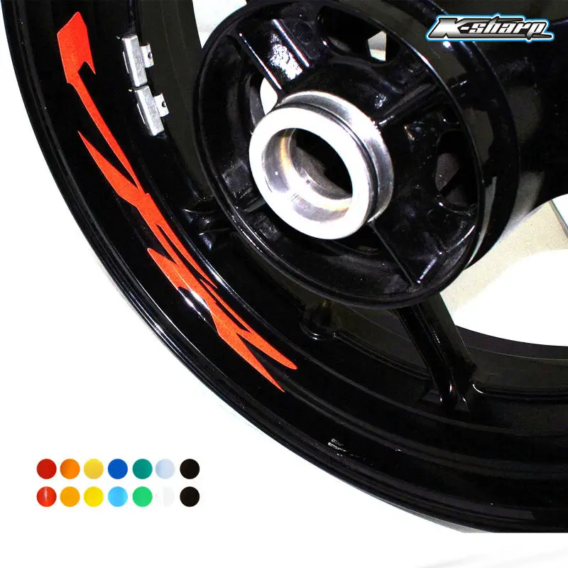 For HONDA VFR Custom Motorcycle Inner Rim Declas Wheel Reflective Stickers LOGO decals vfr 800 750 1200 400