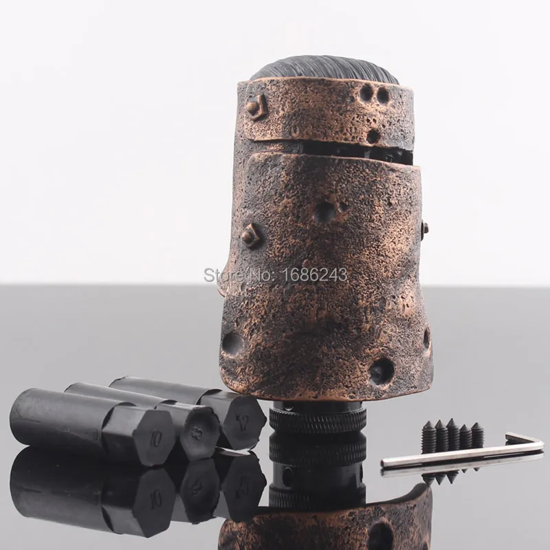 Miedź Ned Kelly kask samochód ciężarowy ręczny kij dźwignia zmiany biegów Shifter nowy