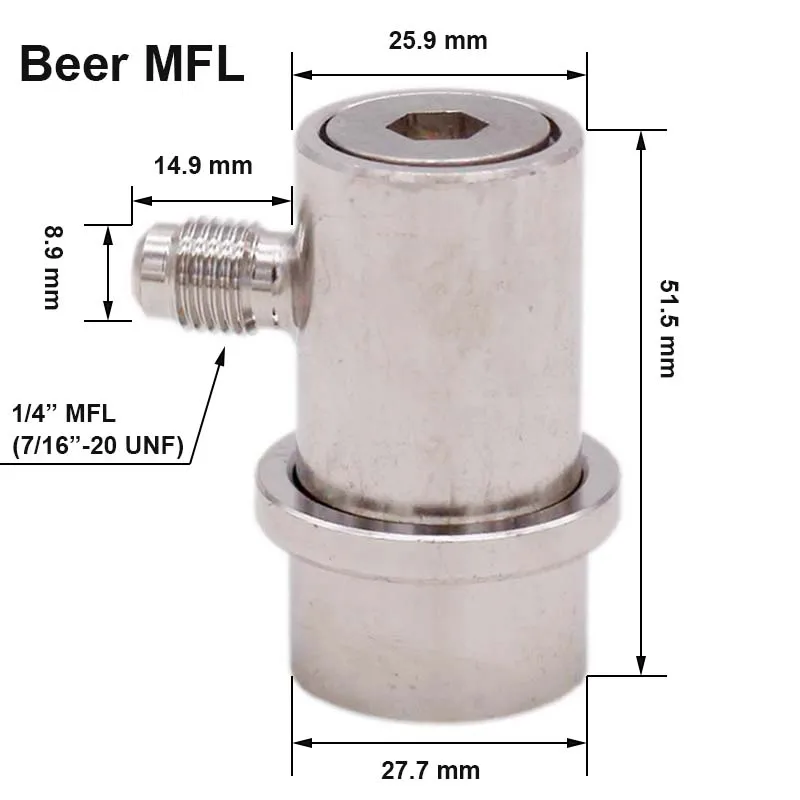 Heavy Duty Stainless Steel Ball Lock Corny Keg Disconnect Gas & Liquid (MFL/Barb) Cornelius Style Home Brew Beer Kegging