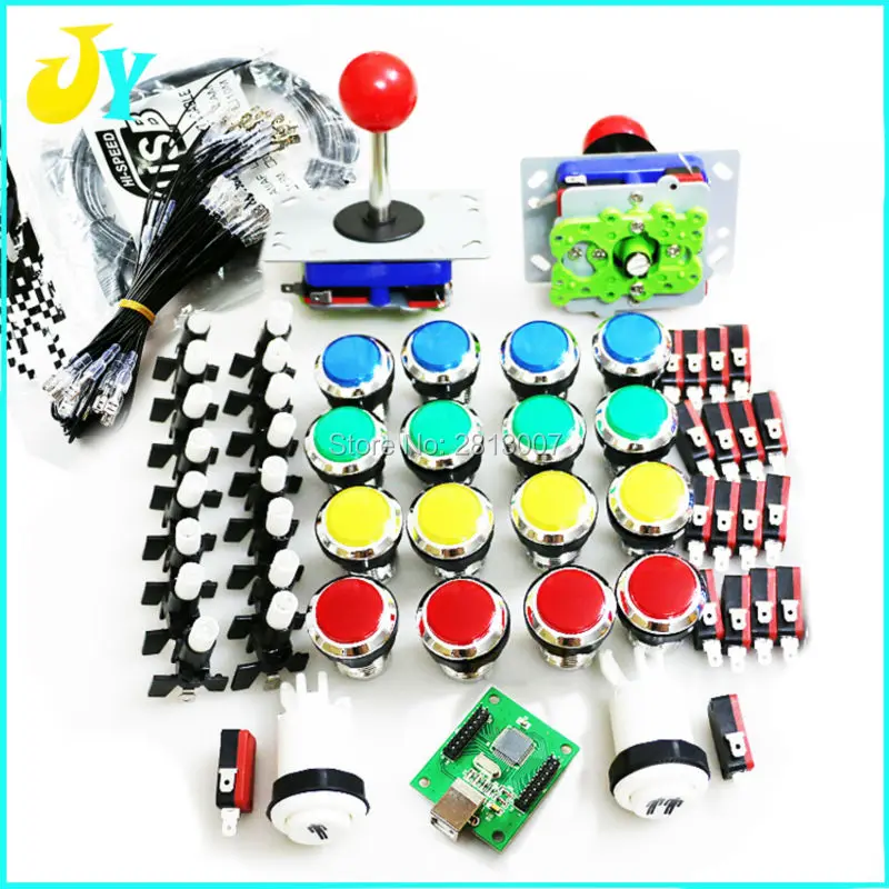 

Arcade game kits Raspberry PI & JAMMA MAME kit For 2 joystick 16 12V LED buttons With USB interface Keyboard Arcade controller