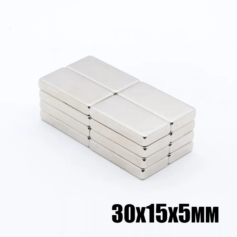 10pcs 30x15x5 mm N35 Rectangular magnet  Super Strong Neodymium magnet 30*15*5 mm NdFeB magnet powerful magnetic magnets