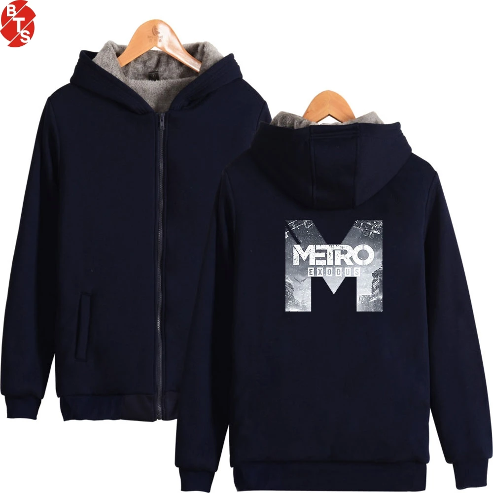 Metro Exodus Thick Zipper Hoodies Women/Men Fashion Pritned Long Sleeve Winter Coats 2019 Hot Sale Streetwear Warm Clothes