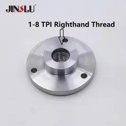 1-8 TPI Spindle Thread Chuck Flange Back Plate base plate Adapter Plate chuck K11-80 K12-80  K11-100 K12-100  K11-125 K12-125