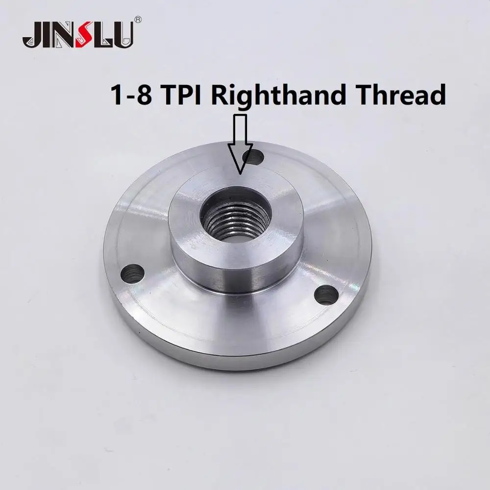 1-8 TPI Spindle Thread Chuck Flange Back Plate base plate Adapter Plate chuck K11-80 K12-80  K11-100 K12-100  K11-125 K12-125