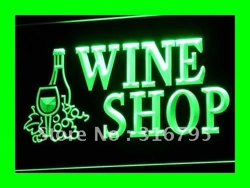 i091 OPEN Wine Shop Bar Pub Club NR LED Neon Light Light Signss On/Off Switch 20+ Colors 5 Sizes