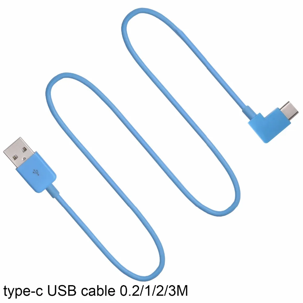 Niebieski i zielony kąt USB-C USB 3.1 typu C kabel do ładowania danych pod kątem 0.2 m 1 m 2 m 3 m, USB typu C C kabel 20 cm 3ft 6ft 10ft