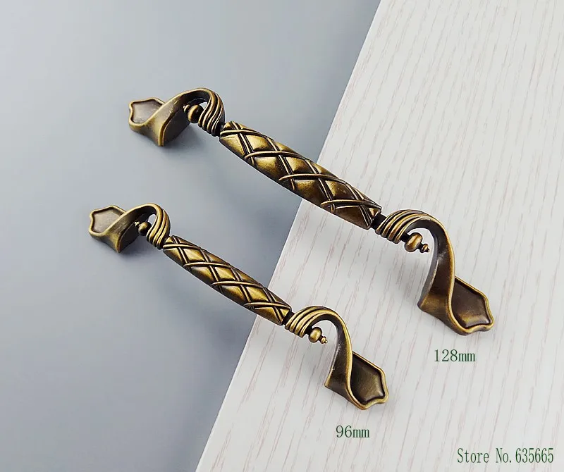 Antique Art Bronze Handle For Furniture Hardware Kitchen Handle Cabinets Door Knobs Drawer Wardrobe Cupboard Dresser Pulls
