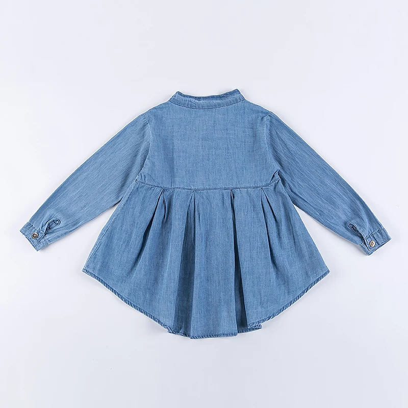 New Spring  Girls blouses&Shirts denim Baby Girl Clothes Casual Soft Fabric Children Clothing Kids girls blouse Shirt