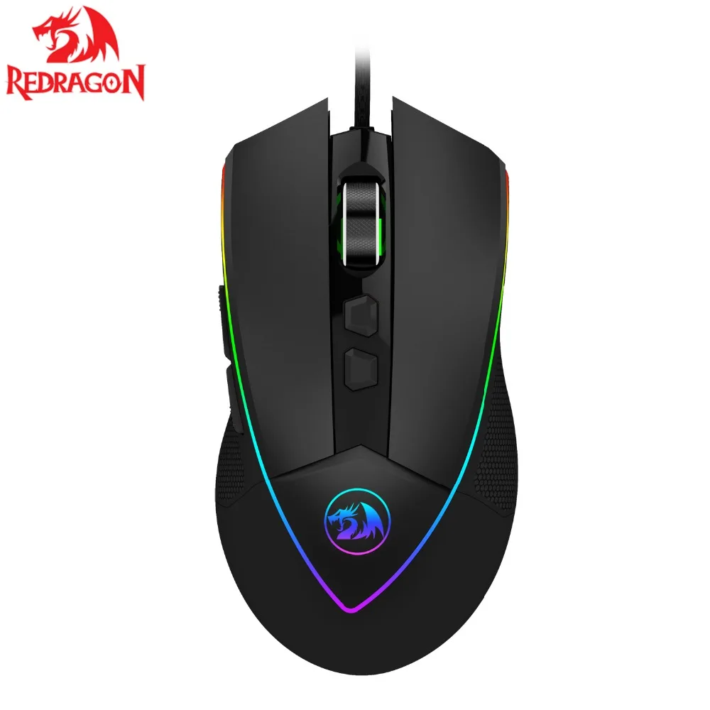 Gaming Mouse 12400 DPI 16.8Million RBG Backlit 8 buttons ergonomic design for programmable Mice gamer LOL MMO Redragon M909