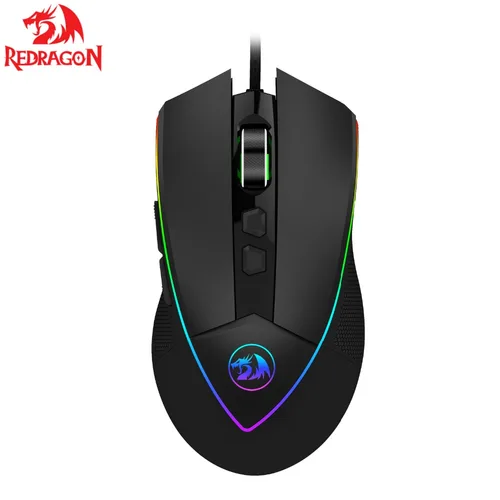 Imagen 1 del producto Ratón retroiluminado para videojuegos, Mouse programable con 8 botones, diseño ergonómico, LOL MMO Redragon M909, 12400 DPI, 16,8 Millones RBG