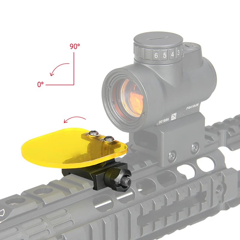 Airsoft Accessories Transparent Lens Protector Red Green Dot Sight Lens Cover Foldable Rifle Airsoft Scope Shield Rail Mount