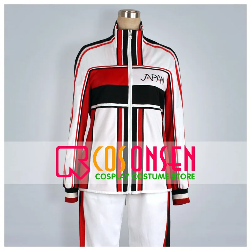 

COSPLAYONSEN Prince of Tennis U-17 White Red Jersey Cosplay Costume 2 Pcs Any Size