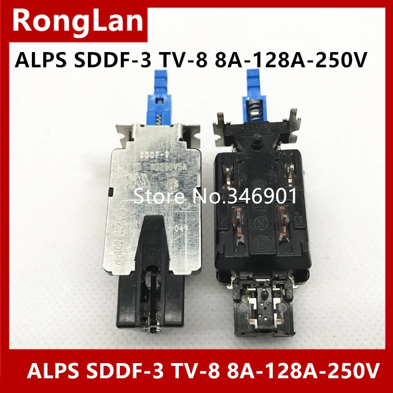 [SA]ALPS power switch SDDF-3 TV-8 8A-128A-250V,--10PCS/LOT