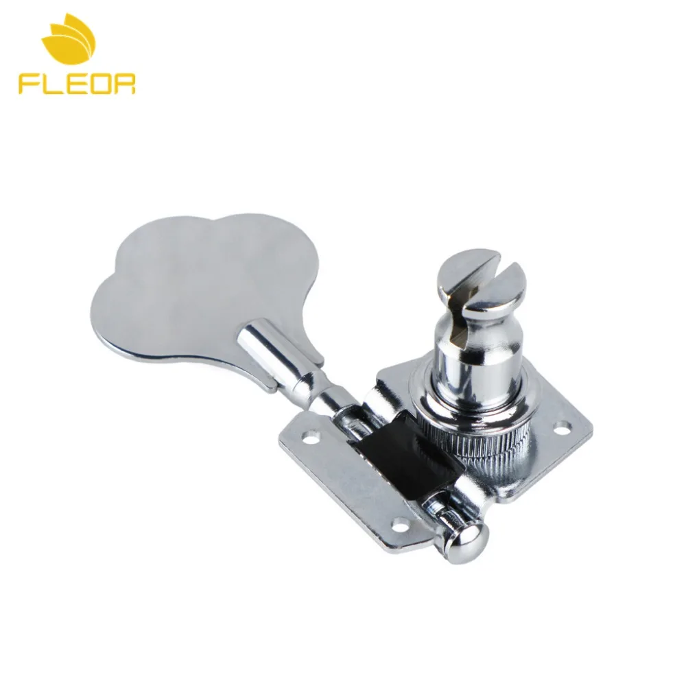 FLEOR 5pcs 4R1L Electric Bass Tuners Machine Heads Tuning Pegs Chrome For 5 String Bass