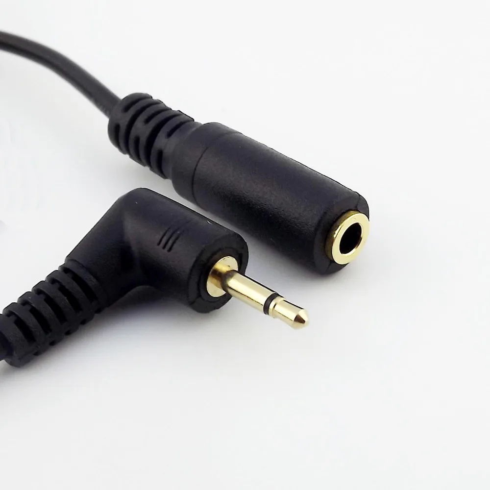 1pc 3.5mm Female Stereo to 2.5mm Male Headphones Headset Aux Adapter Converter Cable 25cm