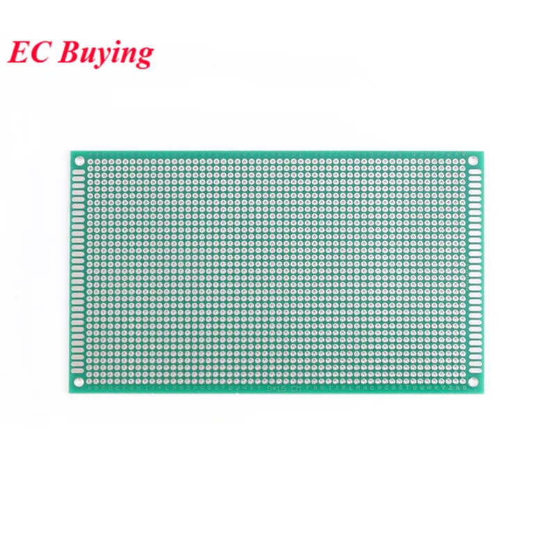 2 шт. 9x15 см универсальная двухсторонняя стекловолоконная зеленая печатная плата с шагом отверстий 2,54 мм беспаечная макетная плата 9*15 см прототип макетной платы