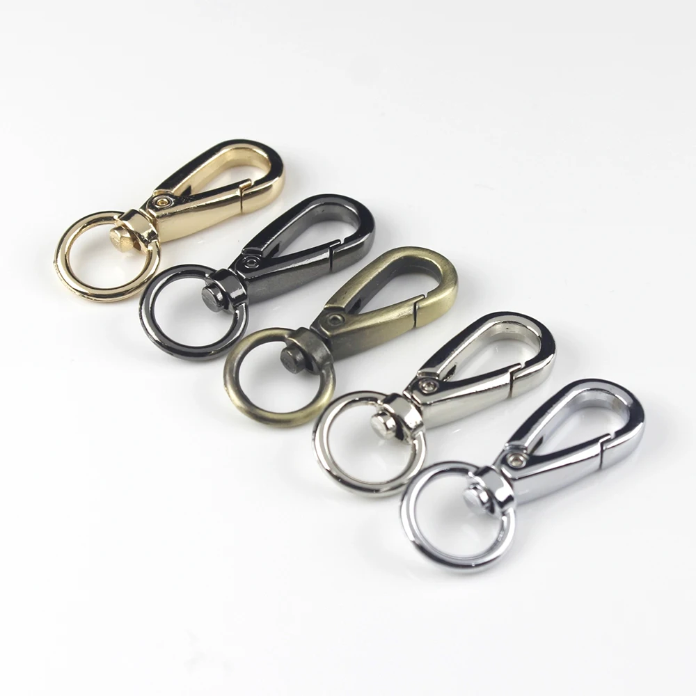 Metal Swivel Eye Snap Hook Trigger Lobster push gate Hook Clasp Clip for Leather Craft Bag Strap Belt Webbing