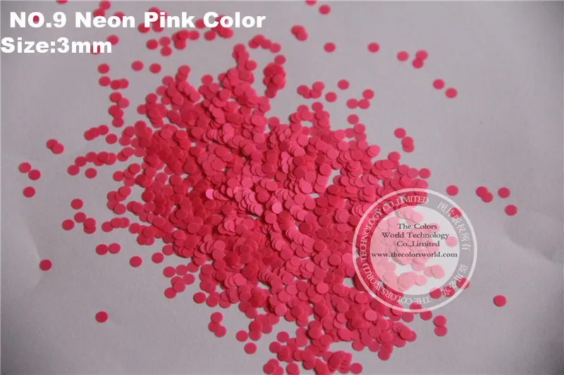 

Neon Pink Colors Solvent resistant circledot shapes glitter for nail gel nail polish Other art Decoration