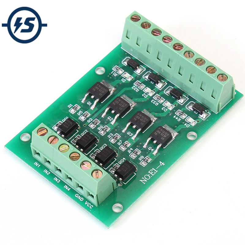 Moduł przekaźnika izolacji transoptora 4-kanałowy moduł lampy polowej FET NMOS FR1205 Sterownik elektromagnetyczny DC 5-24 V