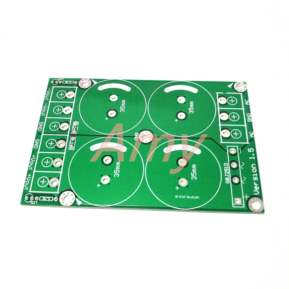 2pcs/lot Empty board. High power amplifier. Single bridge rectifier filter power board PCB (35mm capacitor *4)