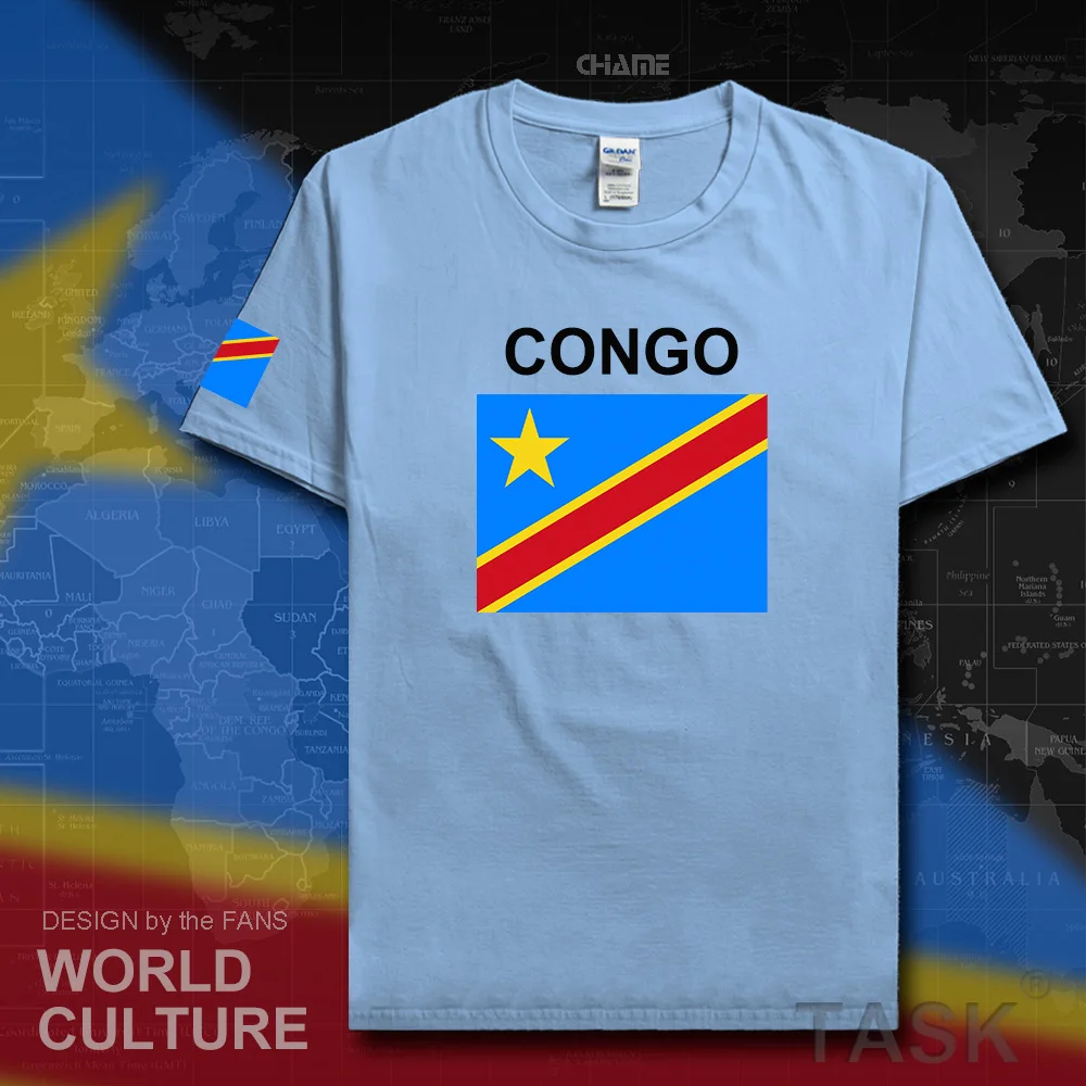 DR Congo men t shirts 2017 jerseys nation team cotton t-shirt gyms clothing tee country tops COD DRC DROC Congo-Kinsha Congolese