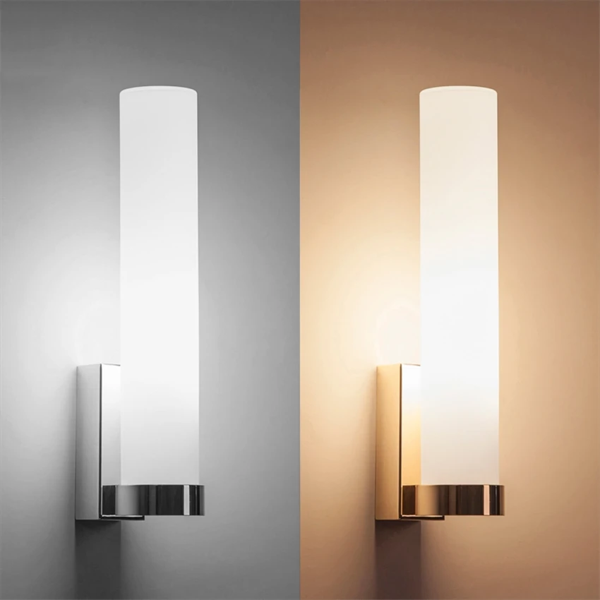 Nordic Anti-fog Glass Wall Lamps Bedroom Bedside Lamp Post Modern Living Room Lamp Candle Wall Lights Bathroom Mirror Front Lamp