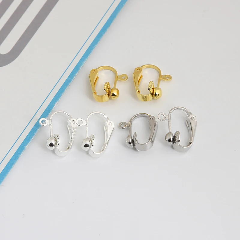 10pcs Copper Ear Clip DIY Jewelry Accessories Rhodium Gold Bronze Ear Clip DIY Handmade Earrings Findings Jewelry Findings Parts