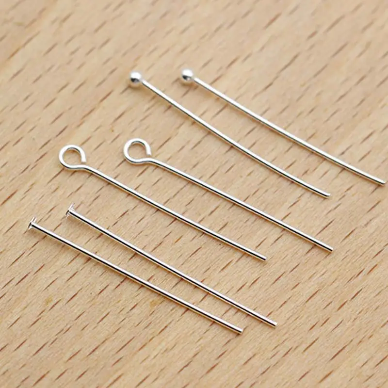 6pcs Real Pure Solid 925 Sterling Silver Needle Pins for DIY Jewelry Making Findings Earring Necklace Connector Part Base - Image 4