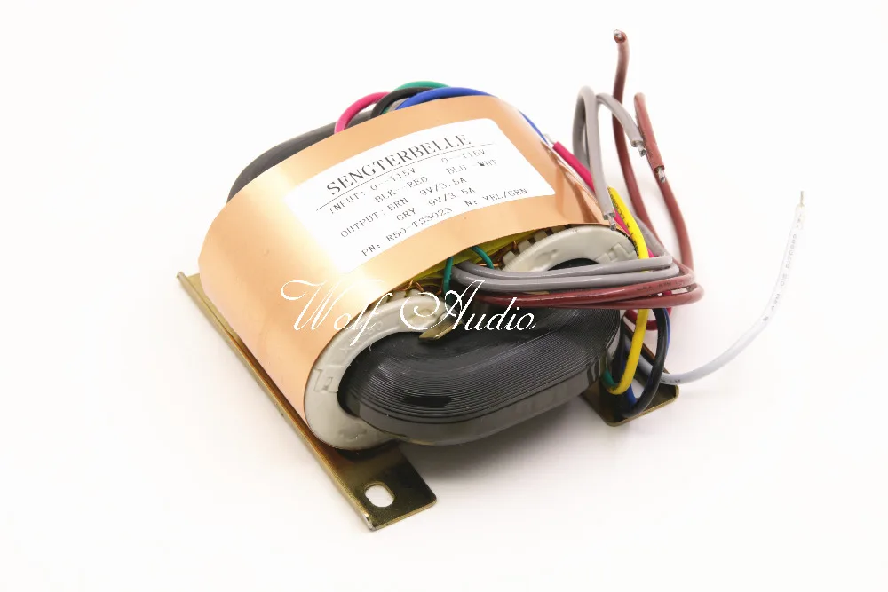 

1PCS 65W R-CORE COPPER TRANSFORMER For Preamp/DAC/ AMP 0-115V*2 OUTPUT:9V+9V With Shielded Wire